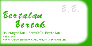 bertalan bertok business card